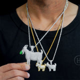 GL Lamb S925 Silver Moissanite Diamond Pendant