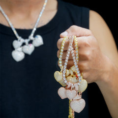 GL Lighter Heart Shaped Brass Diamond Pendants