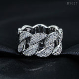 GL Luxury Fine Jewelry Hip Hop Rapper Iced Out Mens S925 Silver  Moissanite Ring
