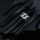GL Luxury Fine Jewelry Hip Hop Rapper Iced Out Mens S925 Silver  Moissanite Ring