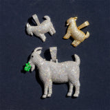 GL Lamb S925 Silver Moissanite Diamond Pendant