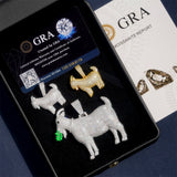 GL Lamb S925 Silver Moissanite Diamond Pendant