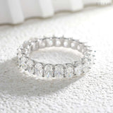 Luxury Jewelry Moissanite Rings VVS Moissanite Band 925 Sterling Silver Gold Plated Wedding Engagement Moissanite Diamond Ring