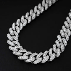 GL 16mm Iced Out Jewelry Miami Cuban Link Necklace