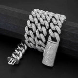 GL 16mm Iced Out Jewelry Miami Cuban Link Necklace