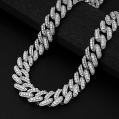 GL 16mm Iced Out Jewelry Miami Cuban Link Necklace