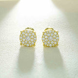 GL Fashion Style VVS Round Moissanite Earrings