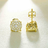 GL Fashion Style VVS Round Moissanite Earrings