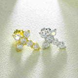 GL Cross Moissanite Diamond Earrings Hip Hop Fashion Jewelry