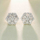 GL Hiphop Jewelry  925 Sterling Silver VVS Round Cut Moissanite Stud Earring