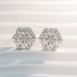 GL Hiphop Jewelry  925 Sterling Silver VVS Round Cut Moissanite Stud Earring