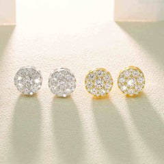 【US 3 Days Delivery】GL Hip Hop Fashion Jewelry VVS Moissanite Diamond Earrings