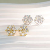 GL Hiphop Jewelry 925 Sterling Silver VVS Round Cut Moissanite Stud Earring