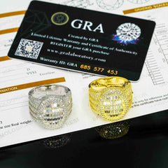 GL Luxury Fine Jewelry VVS Moissanite Men Hip Hop Ring