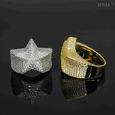 GL Hip Hop Fine Jewelry Rings VVS Moissanite Diamond Star Ring