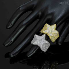 GL Hip Hop Fine Jewelry Rings VVS Moissanite Diamond Star Ring