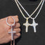GL Circular Cross Set Emerald Cut Round Cut Pendant
