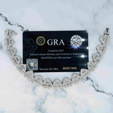 GL Heart Shape Hip Hop Iced Out Silver VVS Moissanite Baguette Diamond Chain