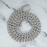 12.6mm hip-hop cuban chains made of Brass and AAAAA Zircon jewelry.