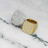 GL Three-dimensional Square Moissanite Hip Hop Ring