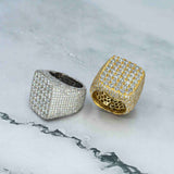 GL Three-dimensional Square Moissanite Hip Hop Ring