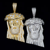 GL Hip Hop Jewelry Custom Silver Moissanite Jesus Pendant