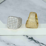 GL Three-dimensional Square Moissanite Hip Hop Ring