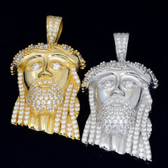 GL Hip Hop Jewelry Custom Silver Moissanite Jesus Pendant