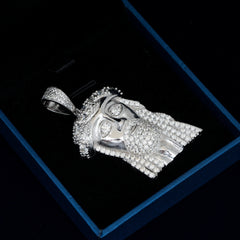 GL Hip Hop Jewelry Custom Silver Moissanite Jesus Pendant