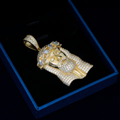 GL Hip Hop Iced Out Moissanite Diamond Jesus Pendants