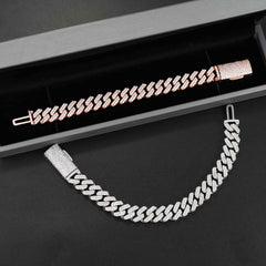GL 13mm Miami 925 Sterling Silver Zircon Cuban Link Chain