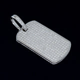 GL Iced Out S925 Silver Brilliant Diamond Nameplate Pendant