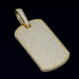 GL Iced Out S925 Silver Brilliant Diamond Nameplate Pendant