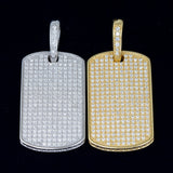 GL Iced Out S925 Silver Brilliant Diamond Nameplate Pendant