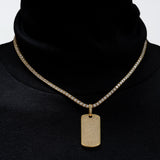 GL Iced Out S925 Silver Brilliant Diamond Nameplate Pendant