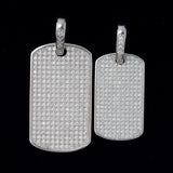 GL Iced Out S925 Silver Brilliant Diamond Nameplate Pendant