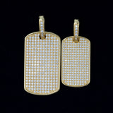 GL Iced Out S925 Silver Brilliant Diamond Nameplate Pendant