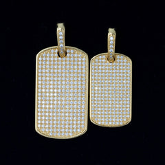 GL Iced Out S925 Silver Brilliant Diamond Nameplate Pendant