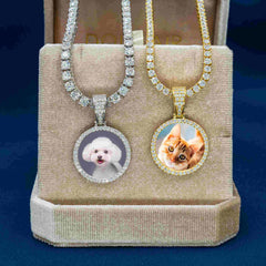 GL Custom Photo Pendant VVS Moissanite Stone Pendant