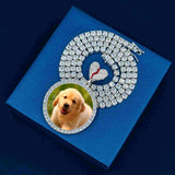 GL Custom photo pendant VVS Mossad split heart pendant