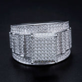 925 silver jewellery luxury moissanite diamond hip hop men ring for engagement