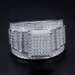 925 silver jewellery luxury moissanite diamond hip hop men ring for engagement