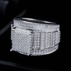 925 silver jewellery luxury moissanite diamond hip hop men ring for engagement