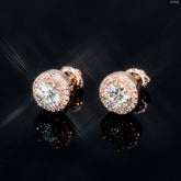 GL Luxury Moissanite Jewelry VVS Diamond Round Earrings 8mm 9.2mm 11mm Sterling Silver 925 Hip Hop Fashion Earrings