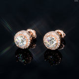 GL Luxury Moissanite Jewelry VVS Diamond Round Earrings 8mm 9.2mm 11mm Sterling Silver 925 Hip Hop Fashion Earrings
