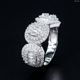 Fine Jewelry Iced Out Diamond Silver Hip Hop 925 Luxury Moissanite Diamond Ring