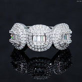 Fine Jewelry Iced Out Diamond Silver Hip Hop 925 Luxury Moissanite Diamond Ring