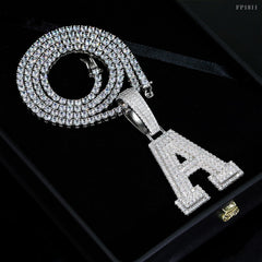 GL Hip Hop Jewelry 26 Letter and 0-9 Zircon Diamond Pendant