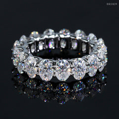 Luxury Jewelry Moissanite Rings VVS Moissanite Band 925 Sterling Silver Gold Plated Wedding Engagement Moissanite Diamond Ring