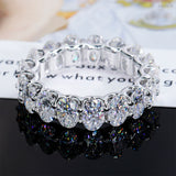 Luxury Jewelry Moissanite Rings VVS Moissanite Band 925 Sterling Silver Gold Plated Wedding Engagement Moissanite Diamond Ring